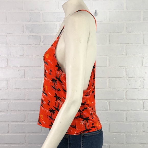 Topshop island print crop tank top, NWT - Picture 4 of 8